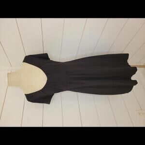 J CREW Medium black cotton blend empire waistdress